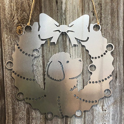 Newfoundland Festive Wreath - Rustic Festive Decoration - Solid Steel